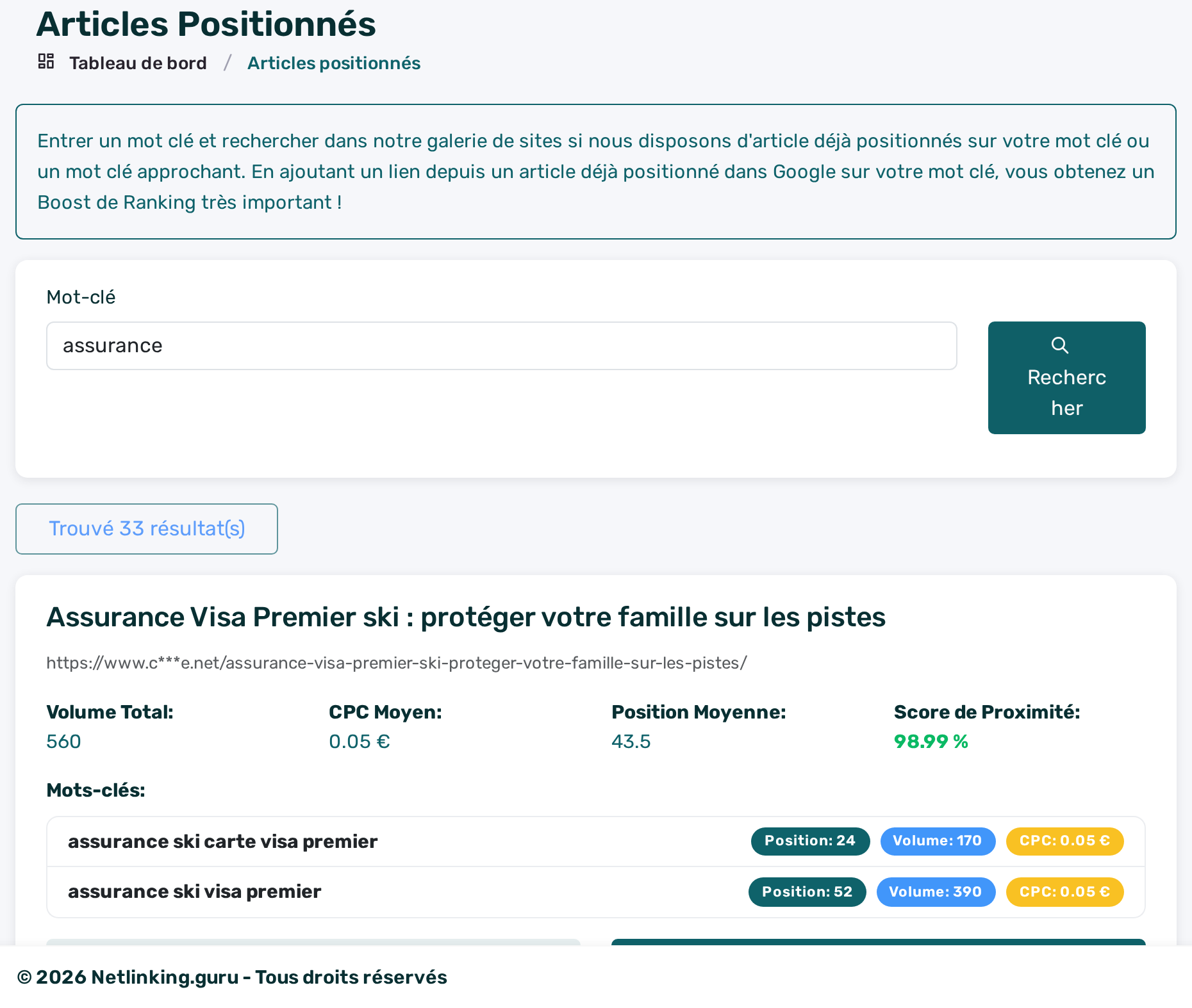 Articles positionnés — recherche assurance avec 33 résultats